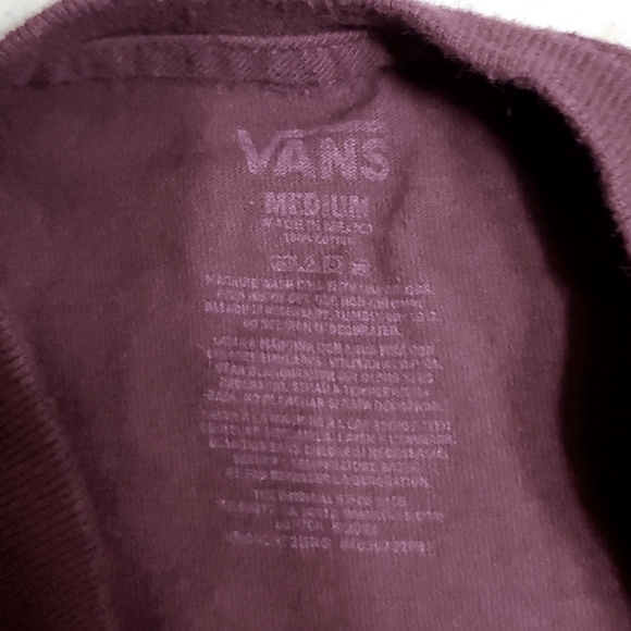 Vans Skull Off the wall maroon shirt. Size M - Picture 2 of 3